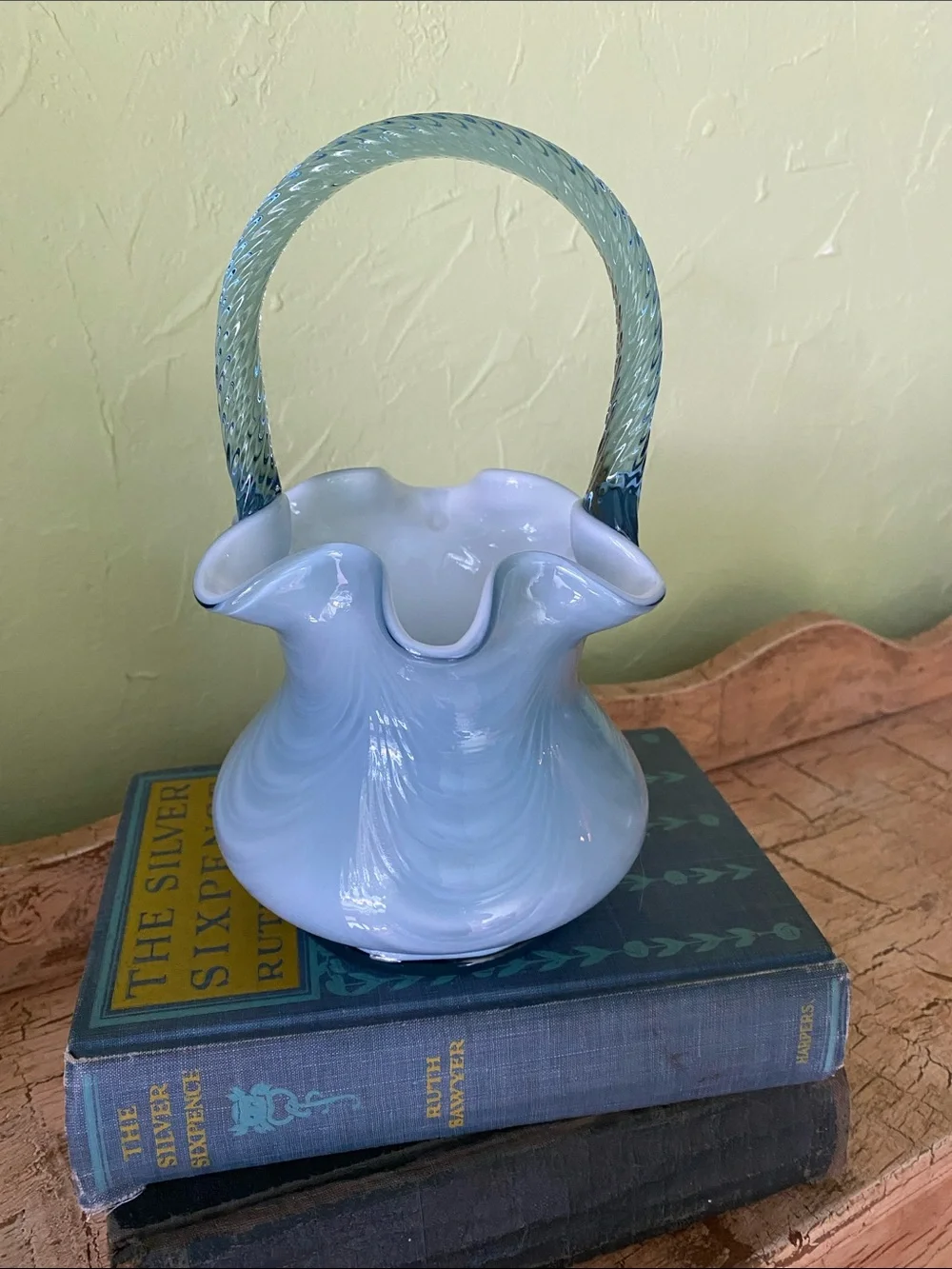 Fenton Art Glass Cased Overlay Basket
